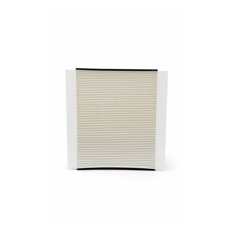 Rectangular cabin air filter on a white background