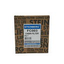 Steinberg FC003 cabin filter packaging on a white background