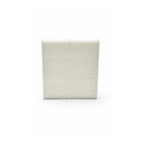 Rectangular white cabin air filter on a white background