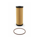Beige fuel filter with an O-ring on a white background