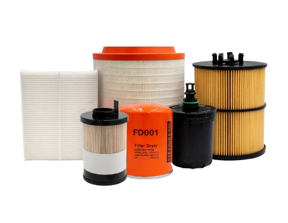 Steinberg heavy-duty diesel filter product line: cabin air, engine air, fuel/water separator, oil, and dryer filters
